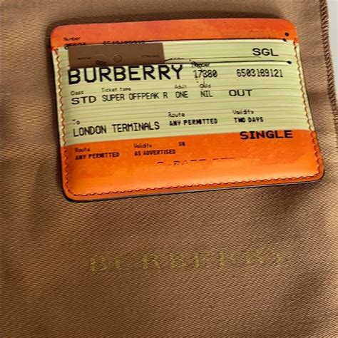 burberry train ticket card holder|authentic burberry card holder wallet.